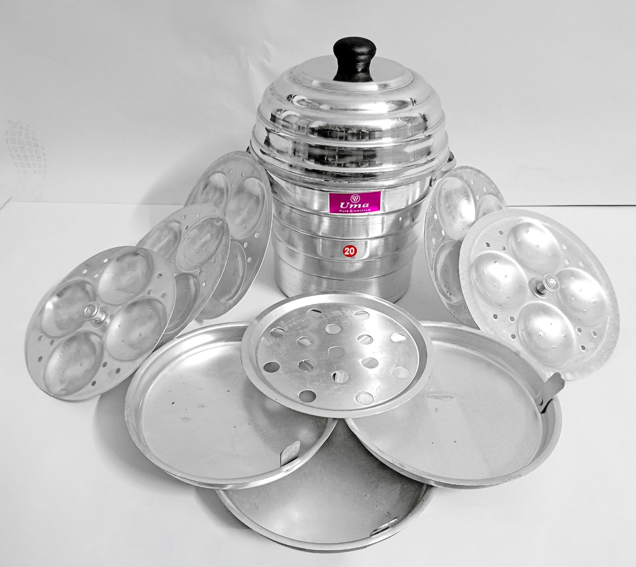 Uma Metal aluminium idli cooker product showcase